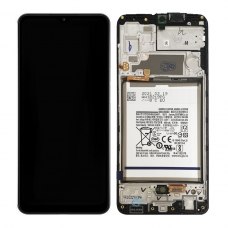 Pantalla completa con marco y batería para Samsung Galaxy A32 4G A325F negra