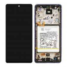 Pantalla completa con marco y batería para Samsung Galaxy A52 A525F/A52 5G A526B violeta